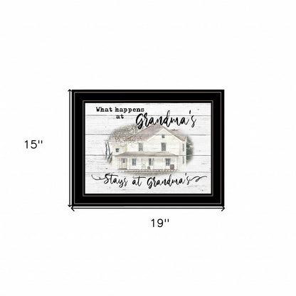 Stays At Grandmas Black Framed Print Wall Art HomeRoots