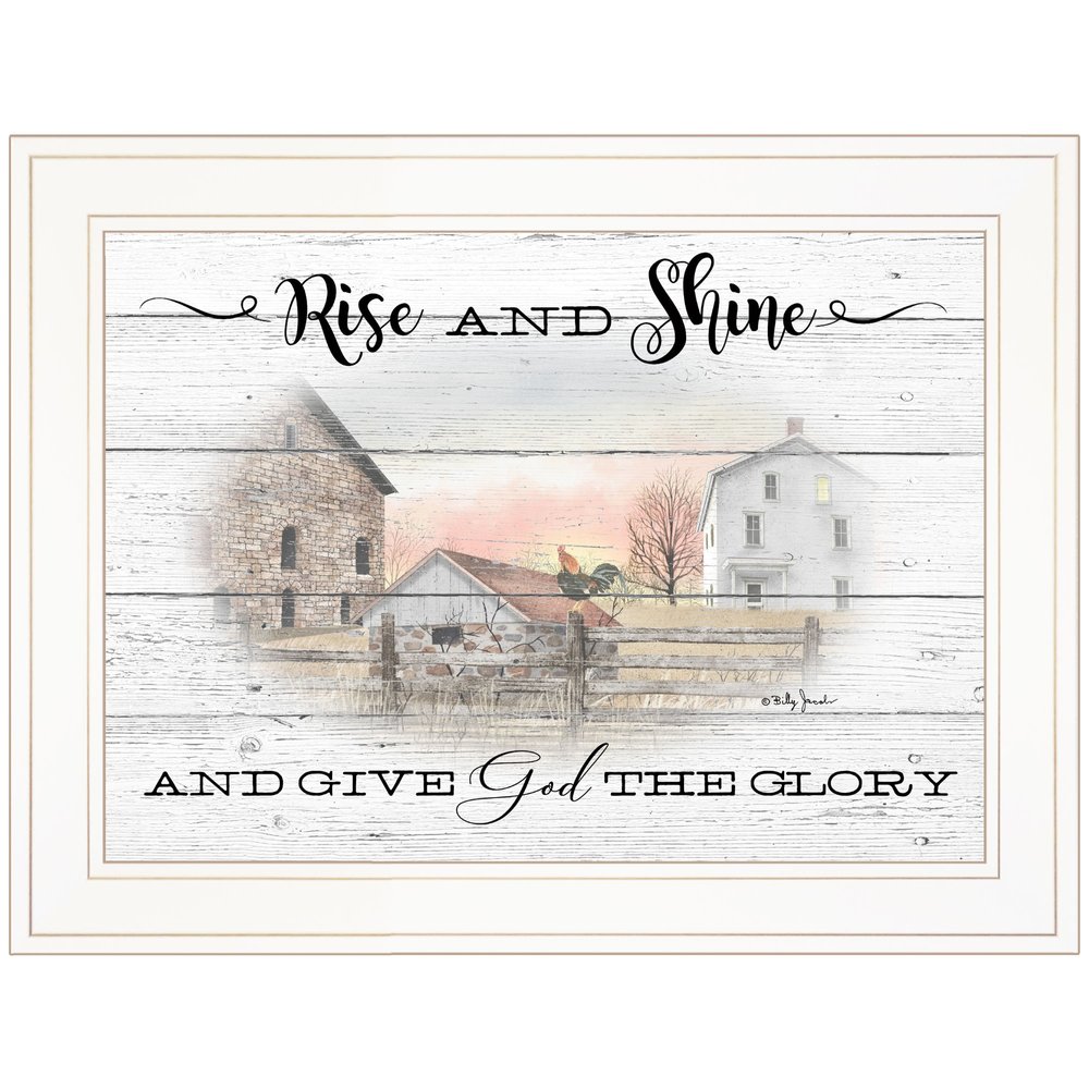 Rise And Shine 7 White Framed Print Wall Art HomeRoots