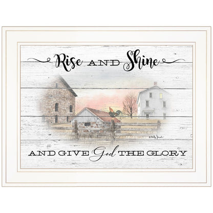Rise And Shine 7 White Framed Print Wall Art HomeRoots