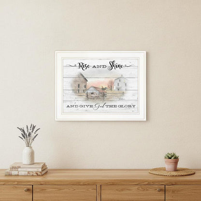 Rise And Shine 7 White Framed Print Wall Art HomeRoots