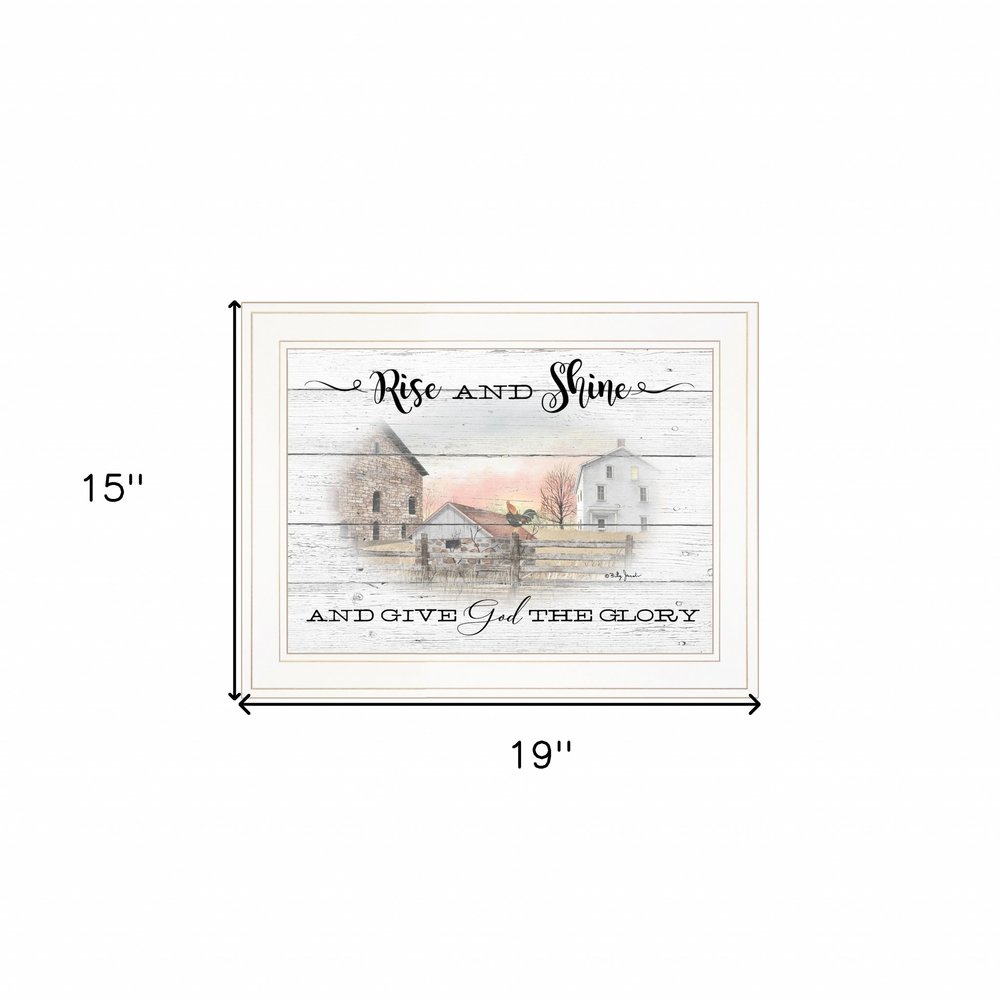 Rise And Shine 7 White Framed Print Wall Art HomeRoots