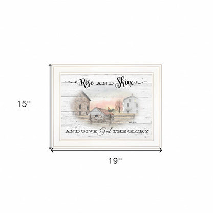 Rise And Shine 7 White Framed Print Wall Art HomeRoots
