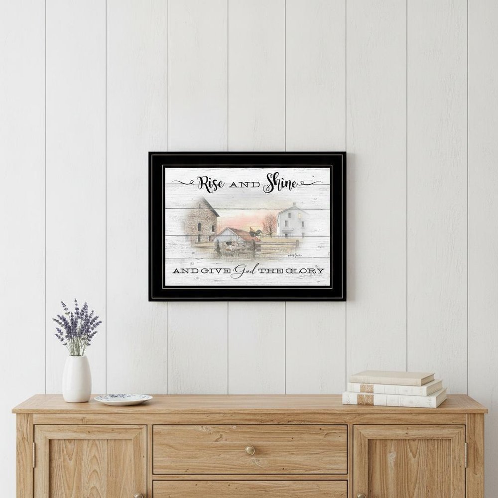 Rise And Shine 8 Black Framed Print Wall Art — view 4