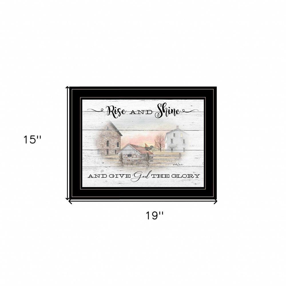 Rise And Shine 8 Black Framed Print Wall Art HomeRoots
