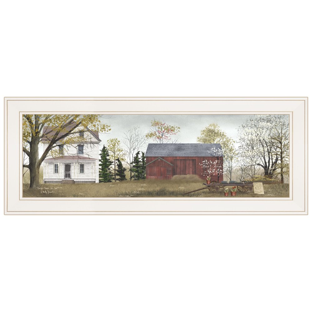 Spring Flowers for Sale 2 White Framed Print Wall Art — view 1