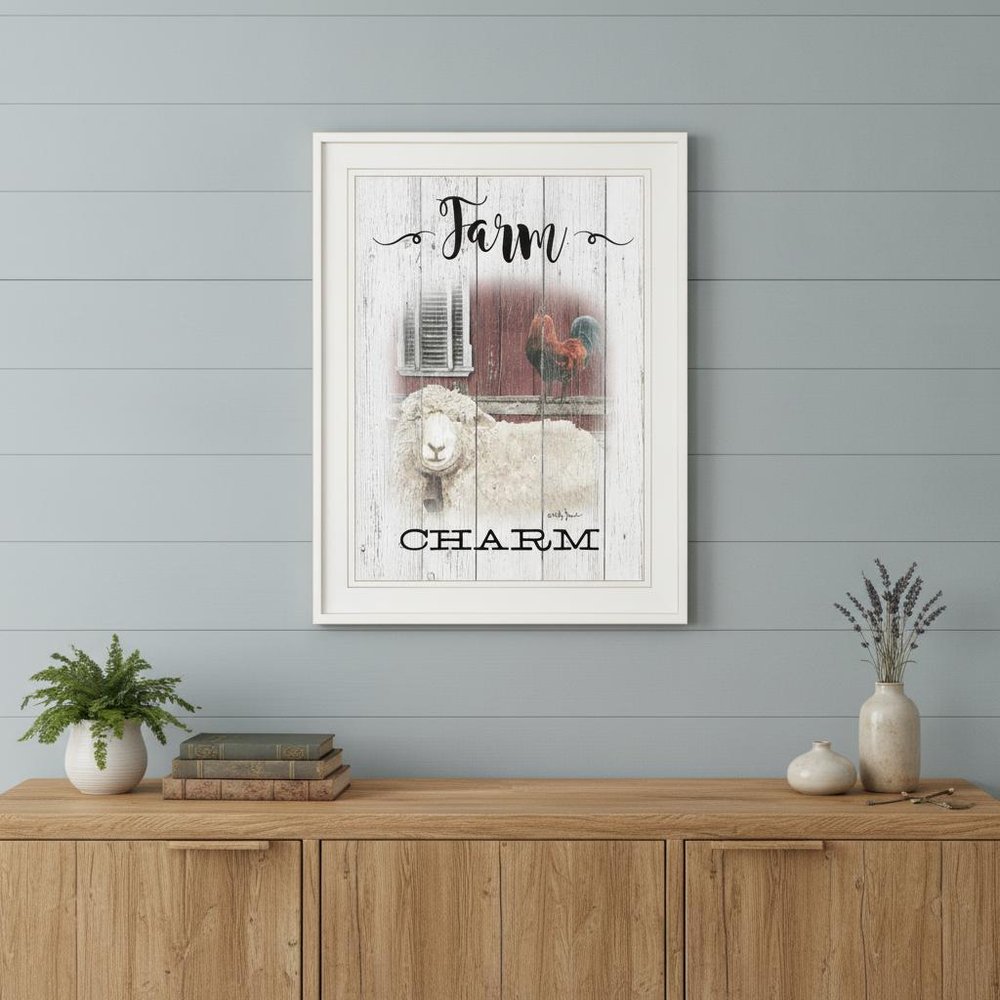 Farm Charm 1 White Framed Print Wall Art HomeRoots