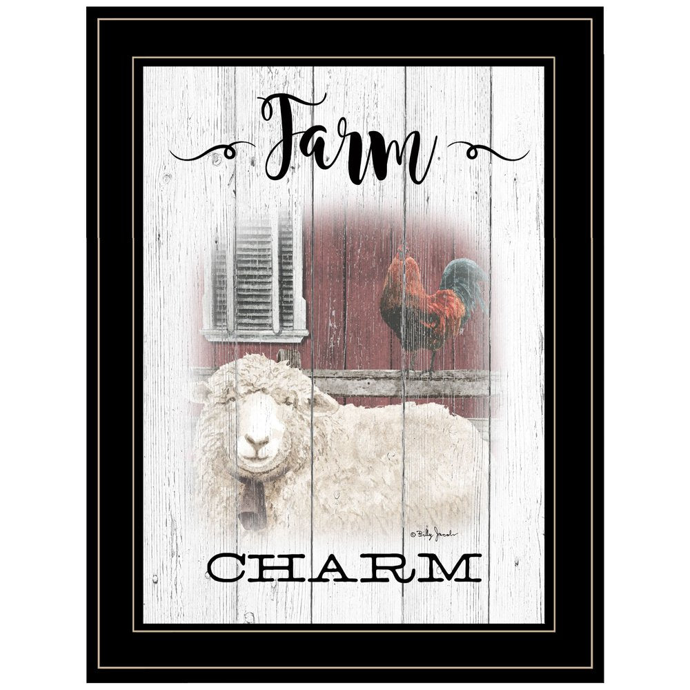 Farm Charm 2 Black Framed Print Wall Art HomeRoots