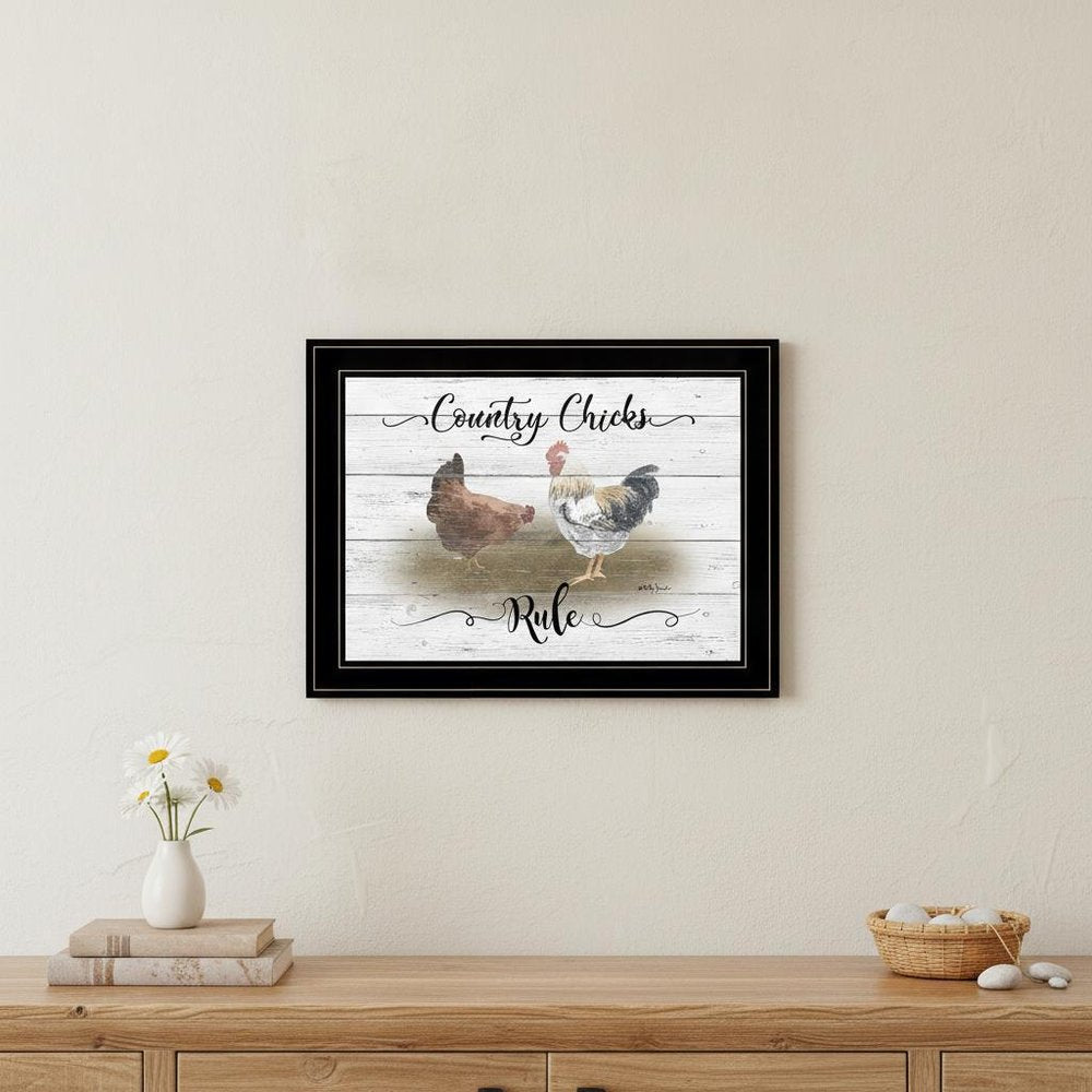 Country Chicks Rule 3 Black Framed Print Wall Art — view 6