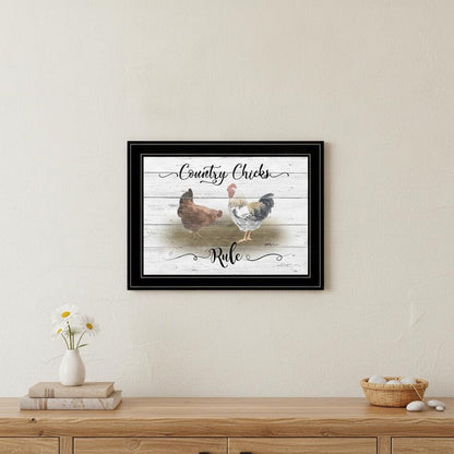 Country Chicks Rule 3 Black Framed Print Wall Art HomeRoots