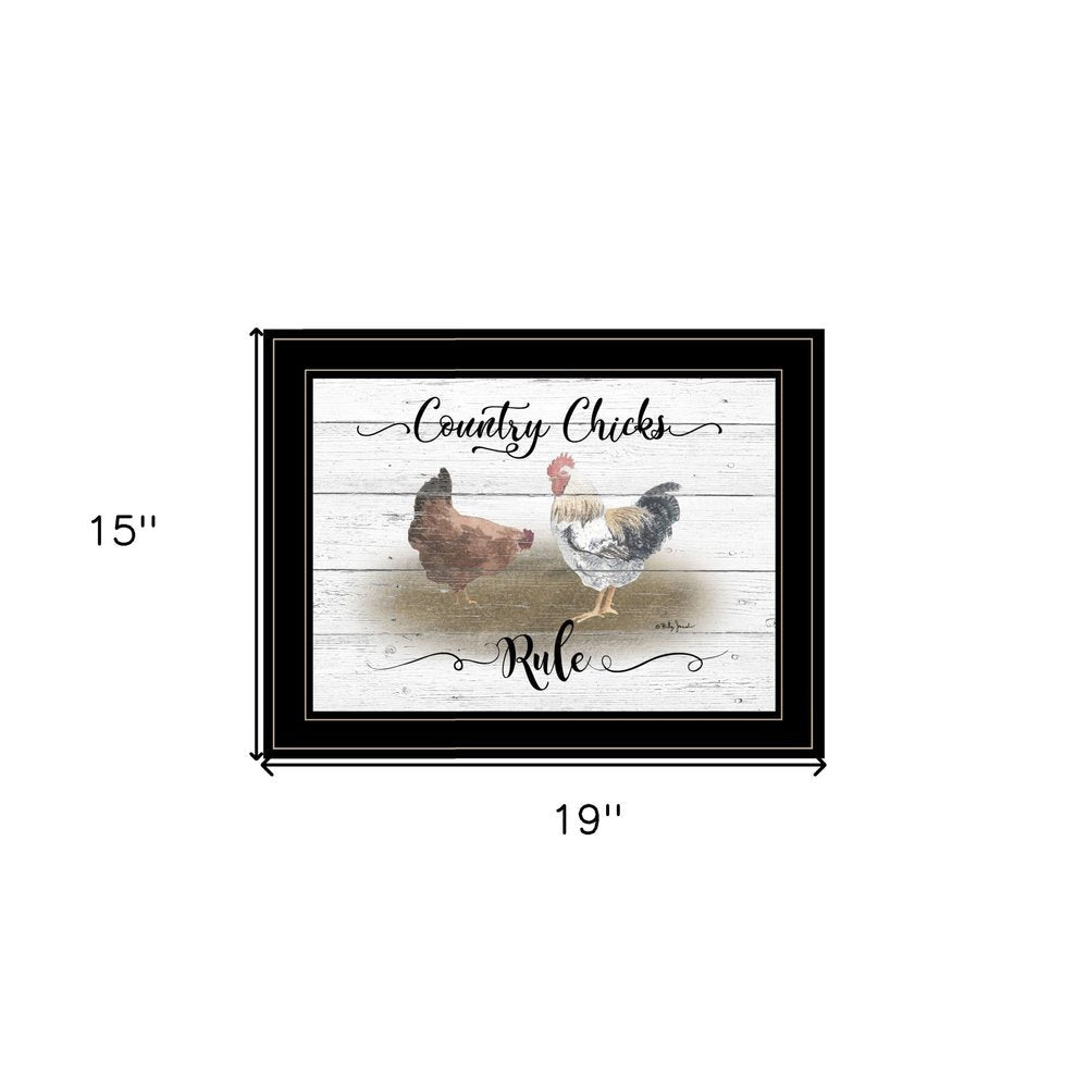 Country Chicks Rule 3 Black Framed Print Wall Art HomeRoots