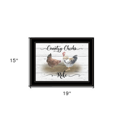 Country Chicks Rule 3 Black Framed Print Wall Art HomeRoots