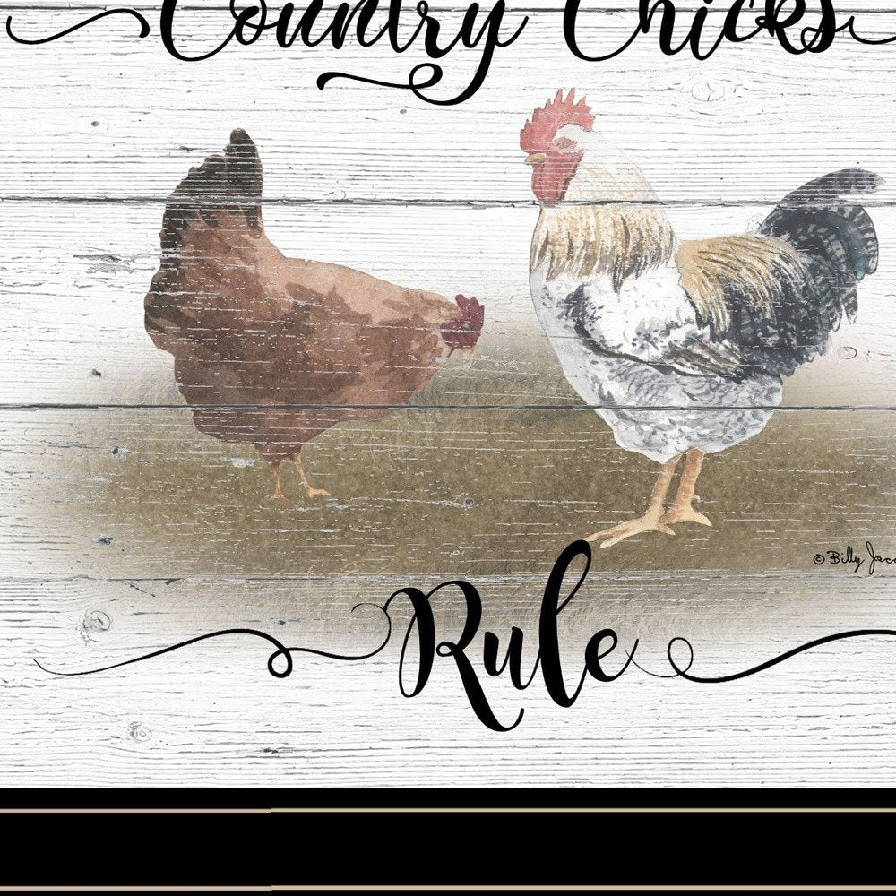 Country Chicks Rule 3 Black Framed Print Wall Art — view 4