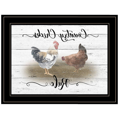 Country Chicks Rule 3 Black Framed Print Wall Art HomeRoots