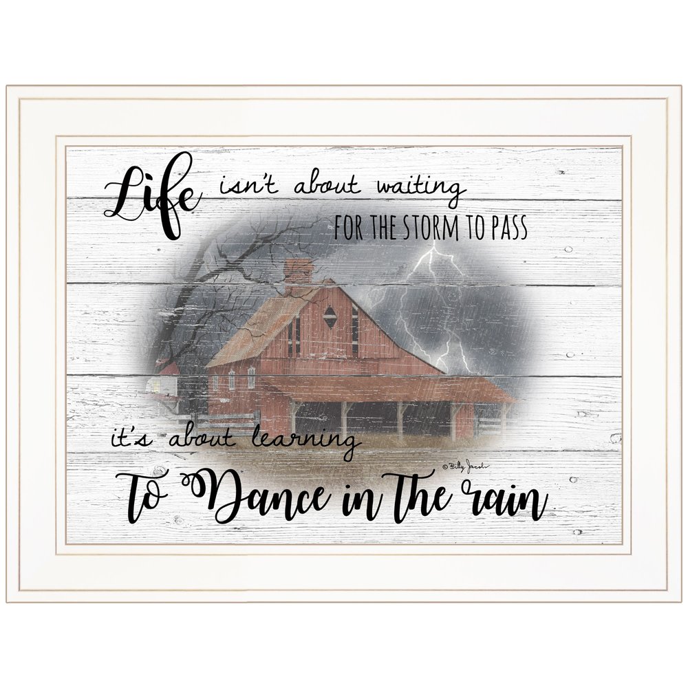 Storm Dance White Framed Print Wall Art — view 1