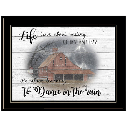 Storm Dance at the Farm Black Framed Print Wall Art HomeRoots