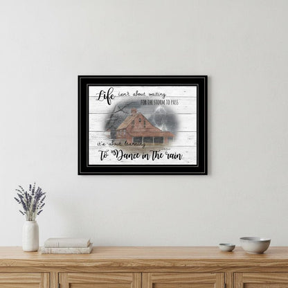 Storm Dance at the Farm Black Framed Print Wall Art HomeRoots