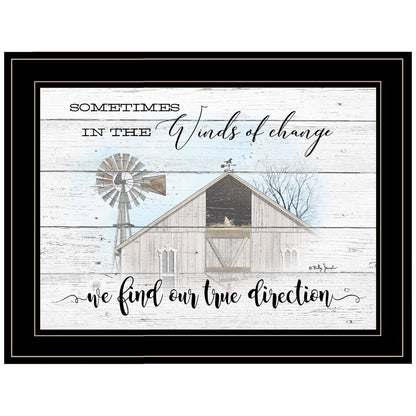 Winds Of Change Windmill on the Farm Black Framed Print Wall Art HomeRoots