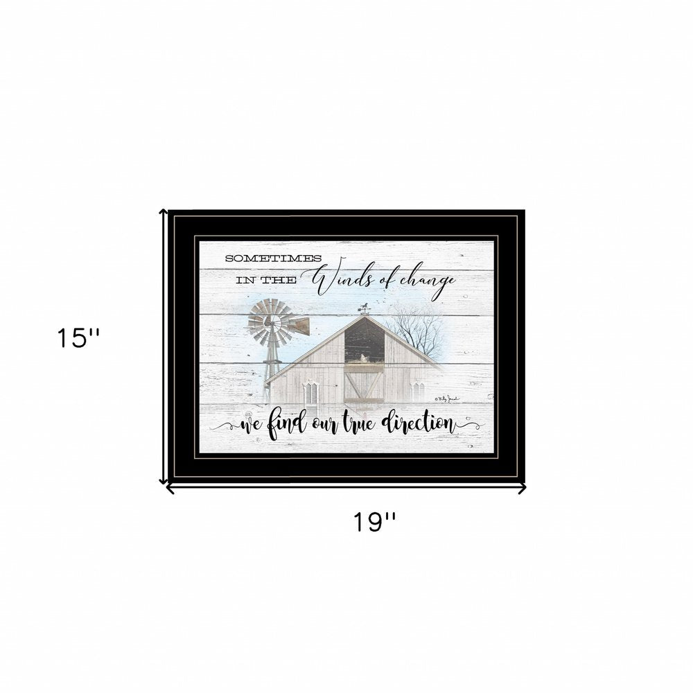 Winds Of Change Windmill on the Farm Black Framed Print Wall Art HomeRoots