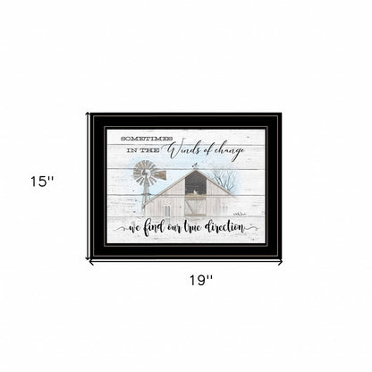 Winds Of Change Windmill on the Farm Black Framed Print Wall Art HomeRoots