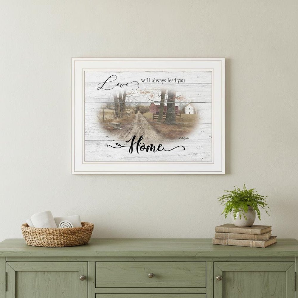 Love Will Always Lead You Home 1 White Framed Print Wall Art — view 6
