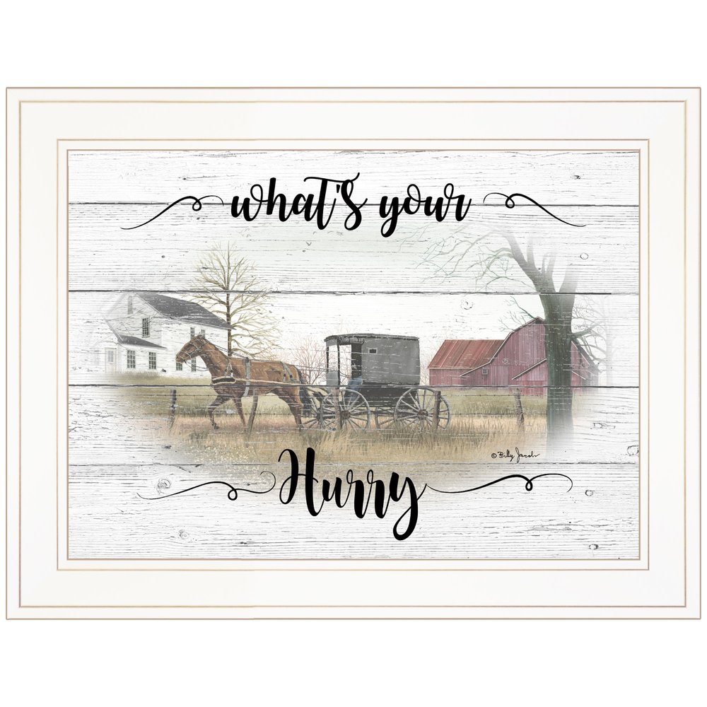 Whats Your Hurry 1 White Framed Print Wall Art HomeRoots