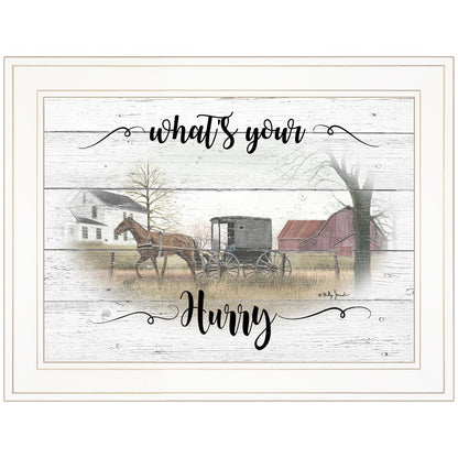 Whats Your Hurry 1 White Framed Print Wall Art HomeRoots
