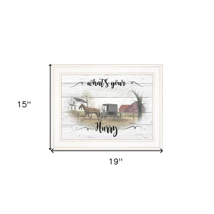 Whats Your Hurry 1 White Framed Print Wall Art HomeRoots