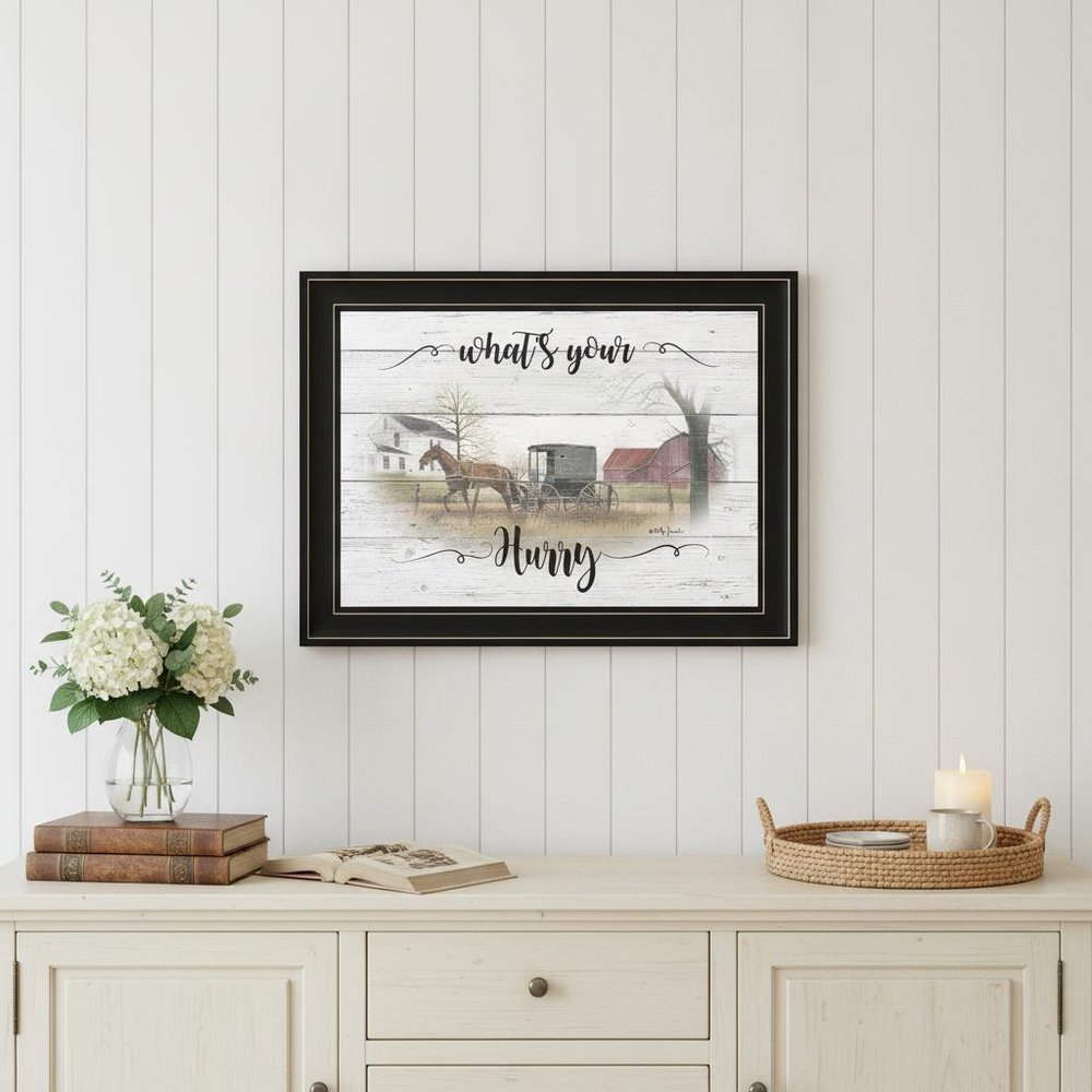 Whats Your Hurry 2 Black Framed Print Wall Art — view 10