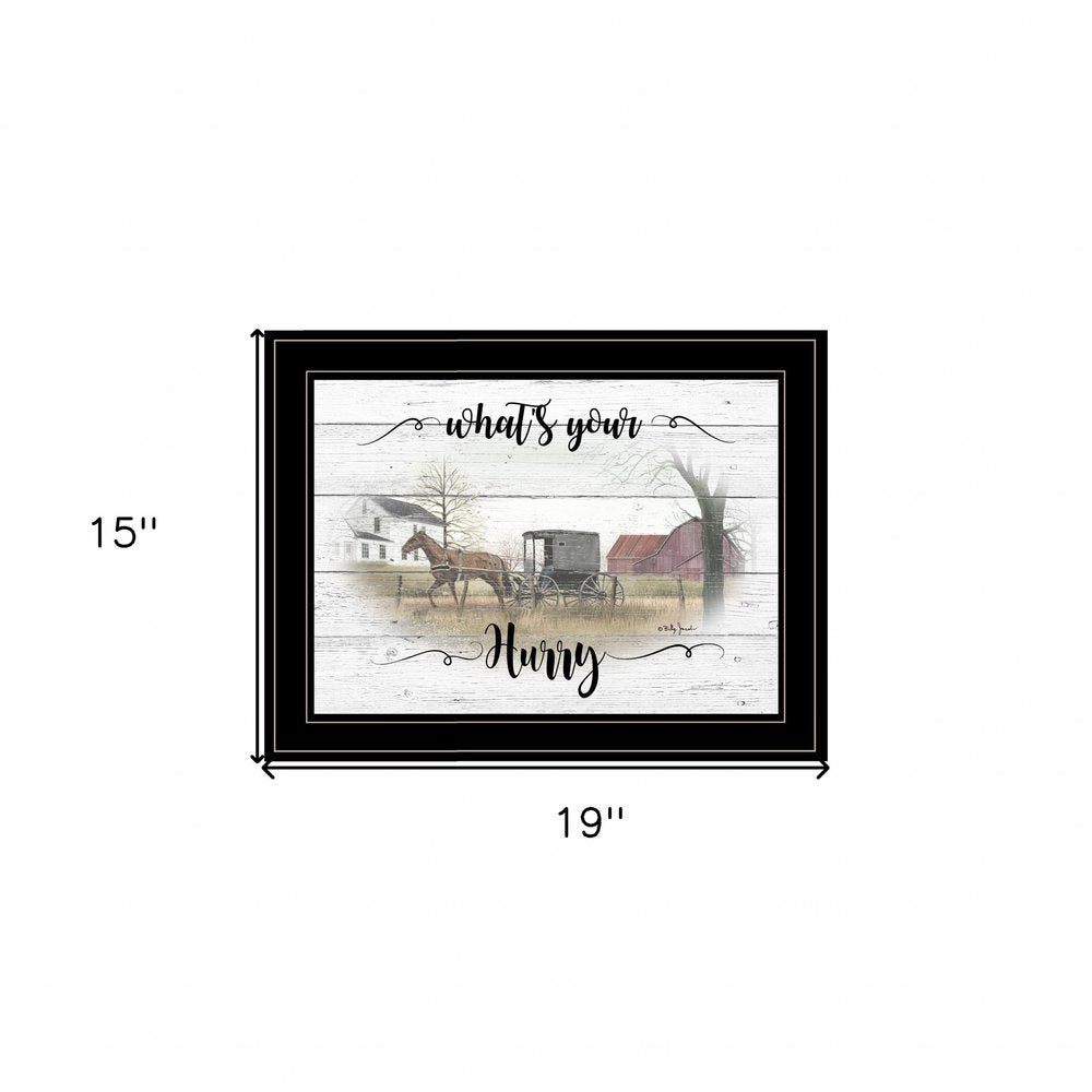 Whats Your Hurry 2 Black Framed Print Wall Art HomeRoots