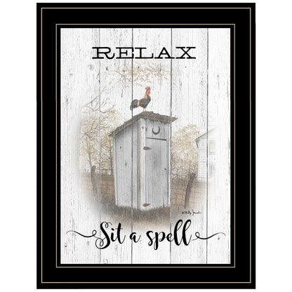 Relax Sit a Spell 2 Black Framed Print Wall Art HomeRoots