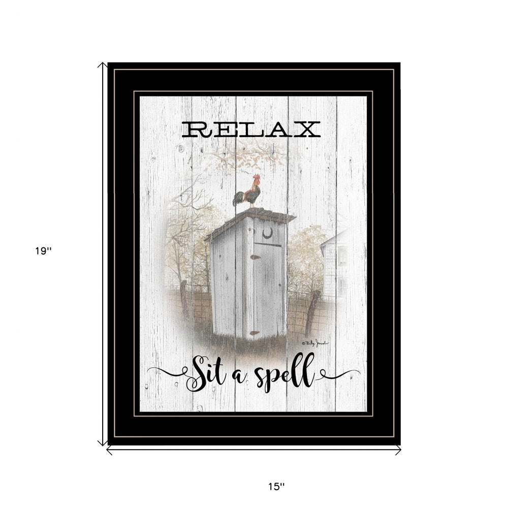 Relax Sit a Spell 2 Black Framed Print Wall Art HomeRoots