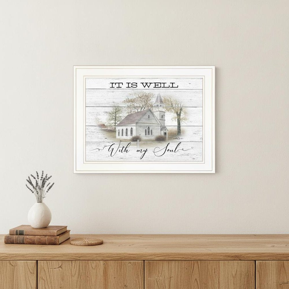 It Is Well 1 White Framed Print Wall Art HomeRoots