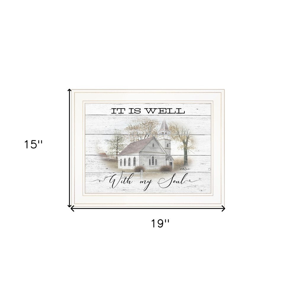 It Is Well 1 White Framed Print Wall Art HomeRoots