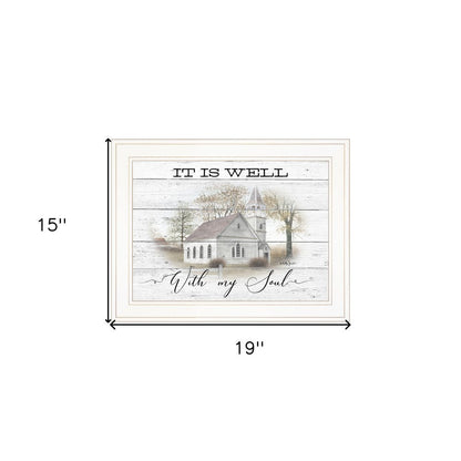 It Is Well 1 White Framed Print Wall Art HomeRoots