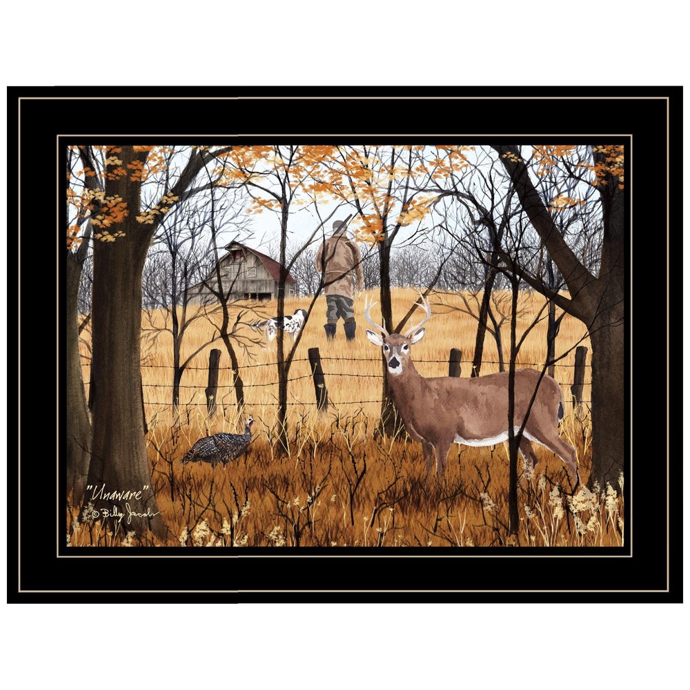 Unaware 2 Black Framed Print Wall Art — view 1