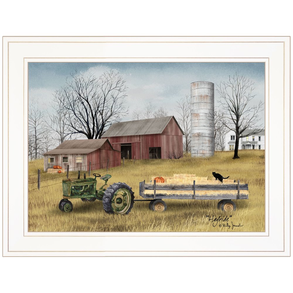 Hayride 1 White Framed Print Wall Art HomeRoots