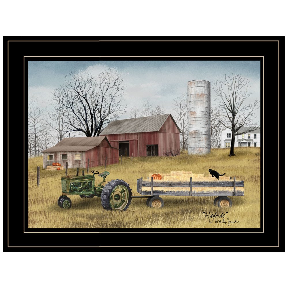 Hayride 2 Black Framed Print Wall Art HomeRoots