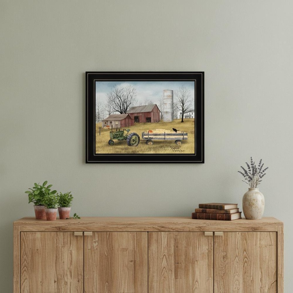 Hayride 2 Black Framed Print Wall Art — view 4