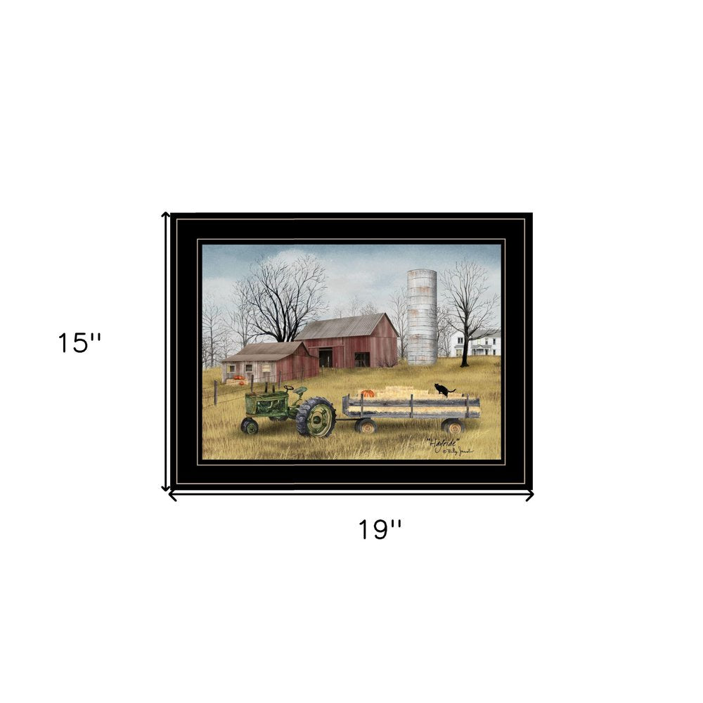 Hayride 2 Black Framed Print Wall Art — view 3
