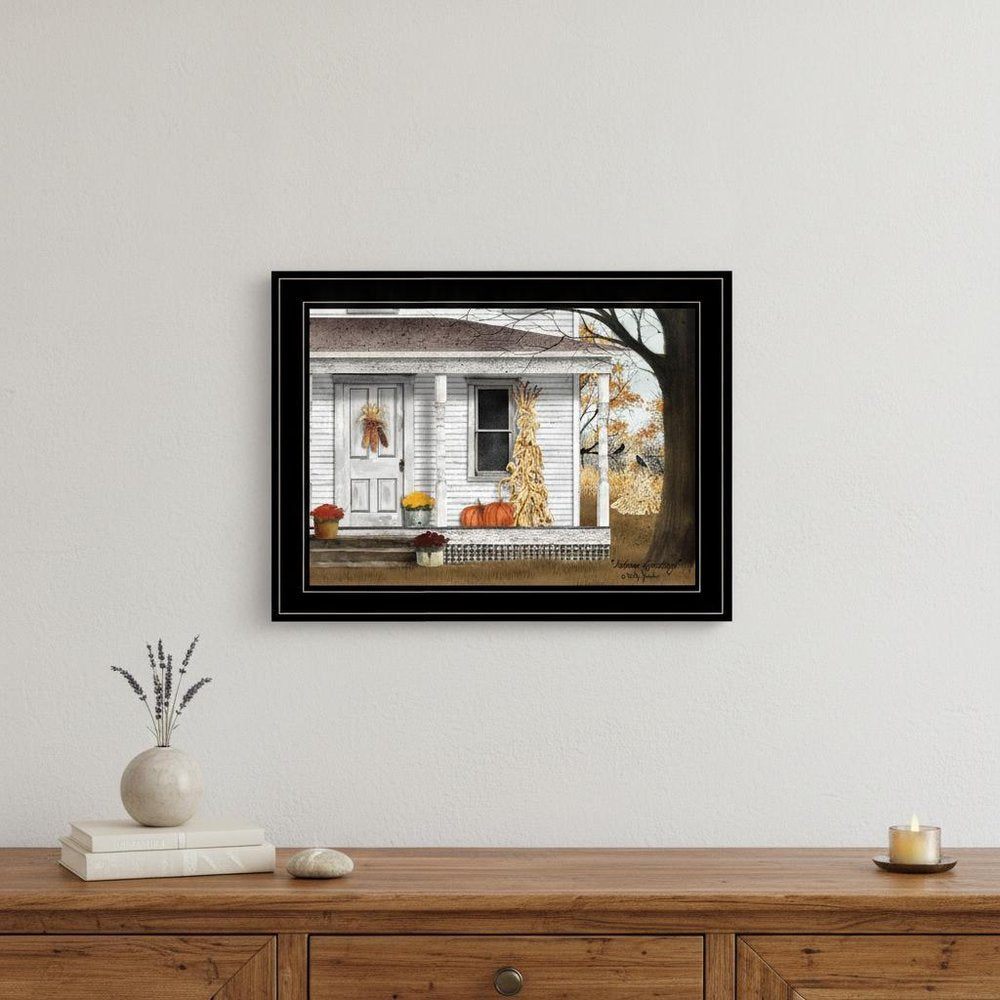 Autumn Greetings 2 Black Framed Print Wall Art HomeRoots
