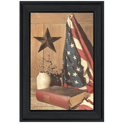God and Country 2 Black Framed Print Wall Art HomeRoots