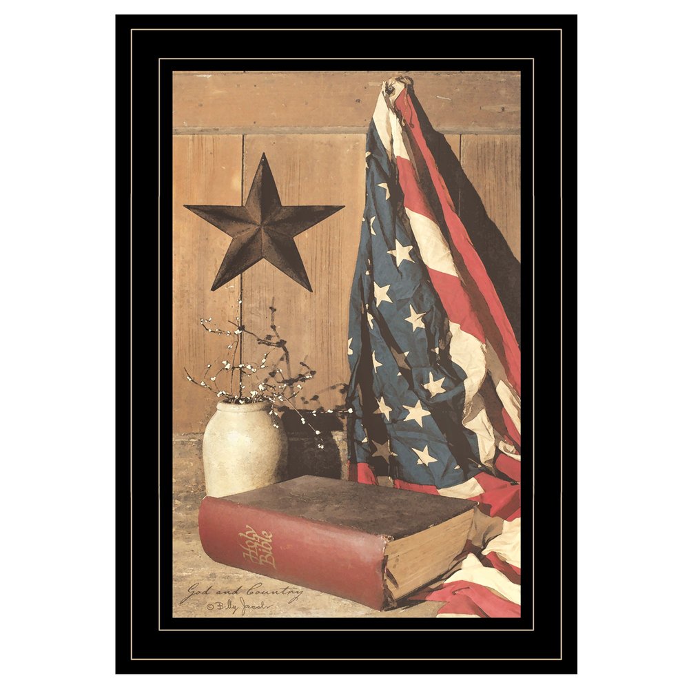 God and Country 3 Black Framed Print Wall Art HomeRoots