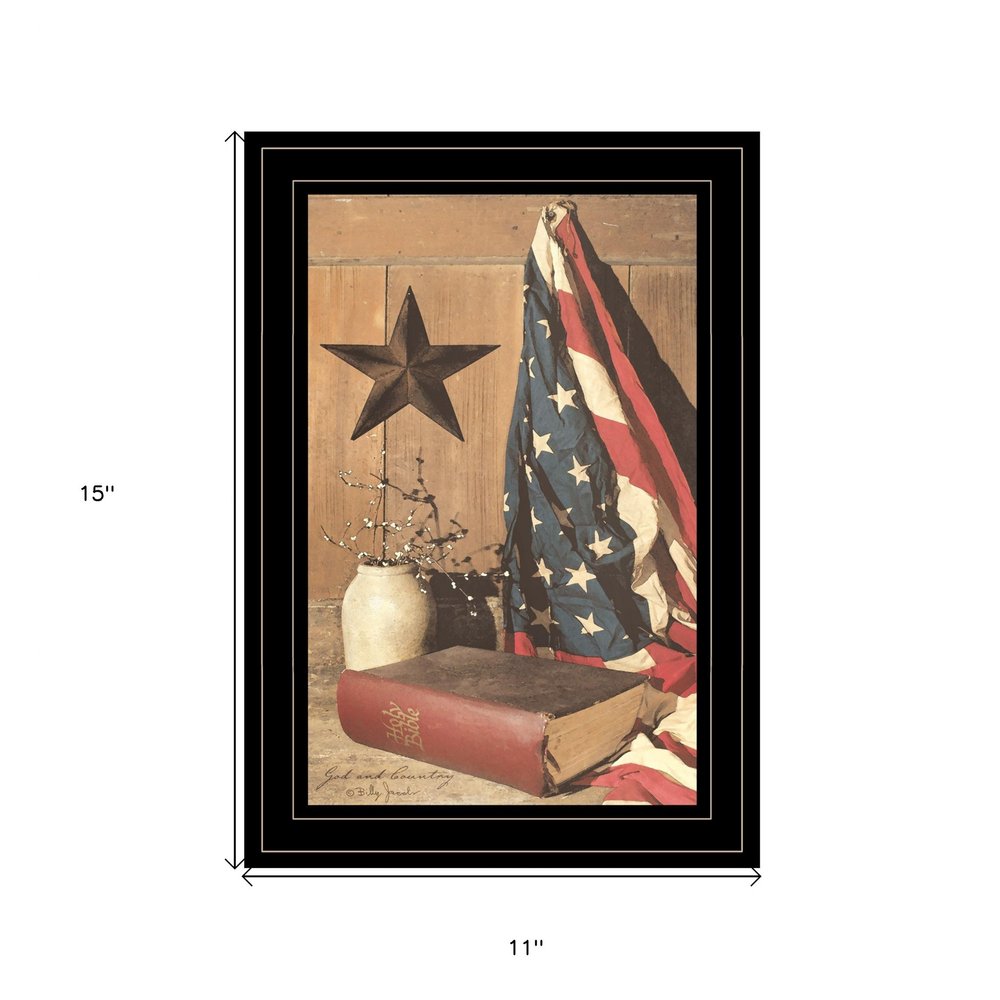 God and Country 3 Black Framed Print Wall Art HomeRoots