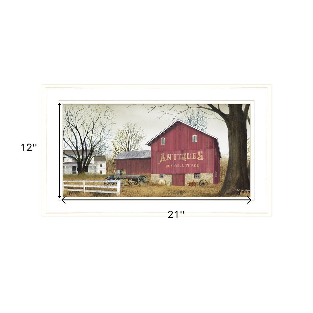Antique Barn 5 White Framed Print Wall Art — view 3