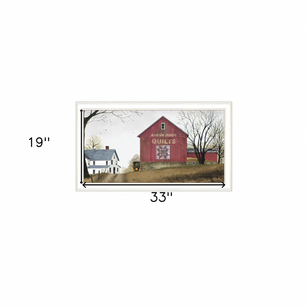 The Quilt Barn 4 White Framed Print Wall Art — view 3