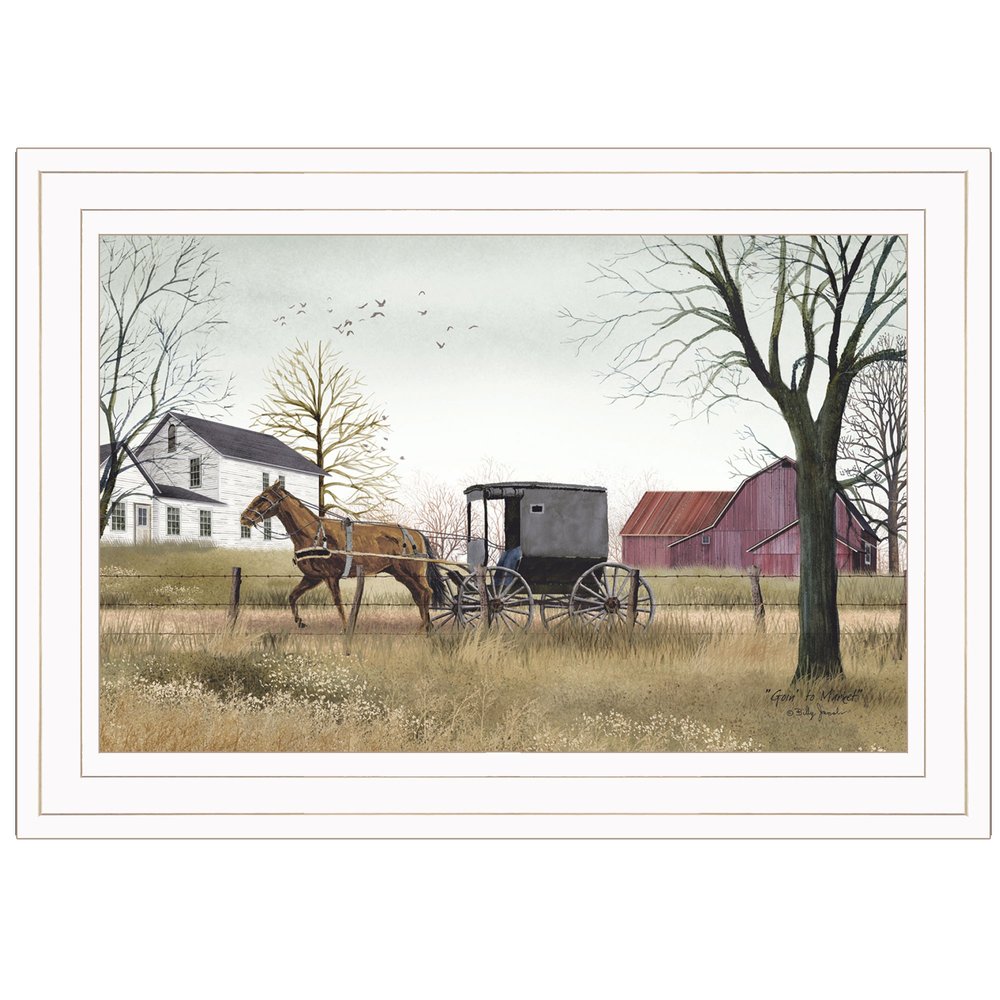 Goin to Market 1 White Framed Print Wall Art HomeRoots