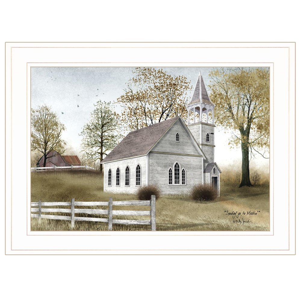 Sunday Go To Meetin 2 White Framed Print Wall Art — view 1