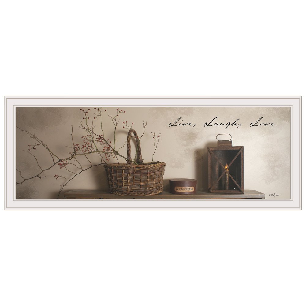 Live Laugh and Love 3 White Framed Print Wall Art — view 1