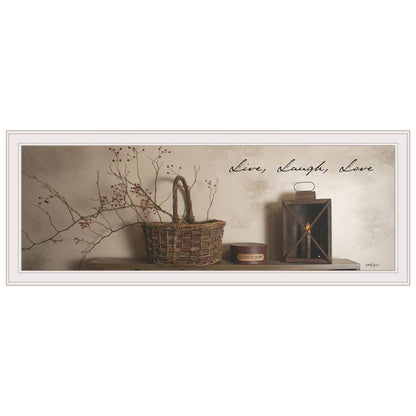 Live Laugh and Love 3 White Framed Print Wall Art HomeRoots