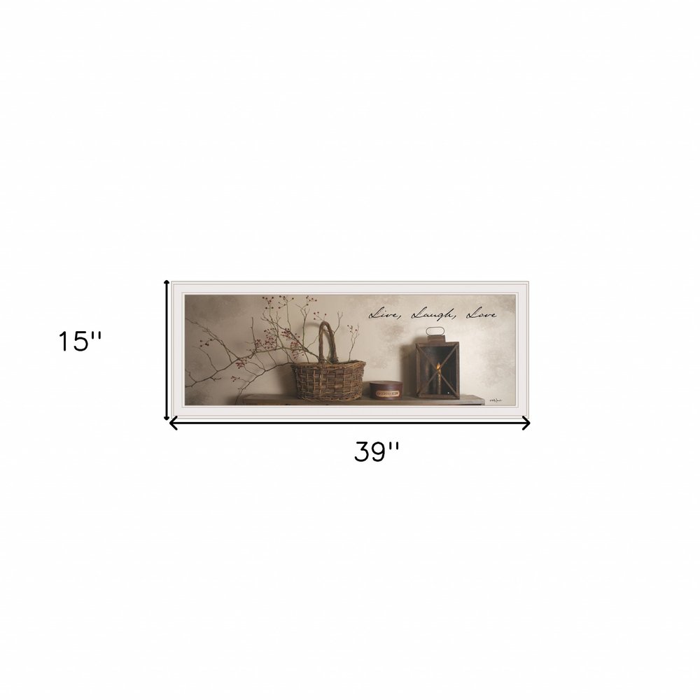 Live Laugh and Love 3 White Framed Print Wall Art — view 3